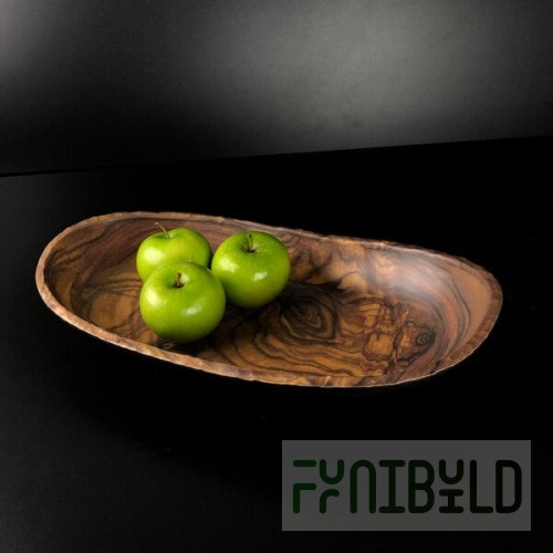 Elite Global Solutions M1693OV-SEQ Sequoia 2.8 Qt. Oval Wood Grain Melamine Serving Bowl