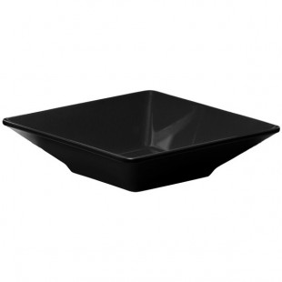 Elite Global Solutions DB834SQ Squared Black 1.6 Qt Square Melamine Bowl - 6/Case