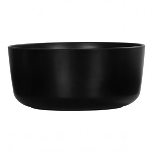 Cal-Mil Oslo 142 oz. Black Round Melamine Serving Bowl Cal-Mil Oslo 142 oz. Black Round Melamine Serving Bowl
