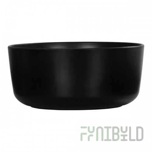 Cal-Mil Oslo 142 oz. Black Round Melamine Serving Bowl
