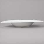 Bon Chef 1000016P Concentrics 16 oz. White Porcelain Oval Pasta Bowl - 12/Pack