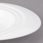 Bon Chef 1000016P Concentrics 16 oz. White Porcelain Oval Pasta Bowl - 12/Pack