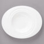 Bon Chef 1000016P Concentrics 16 oz. White Porcelain Oval Pasta Bowl - 12/Pack