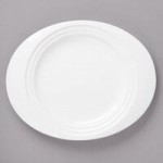 Bon Chef 1000016P Concentrics 16 oz. White Porcelain Oval Pasta Bowl - 12/Pack