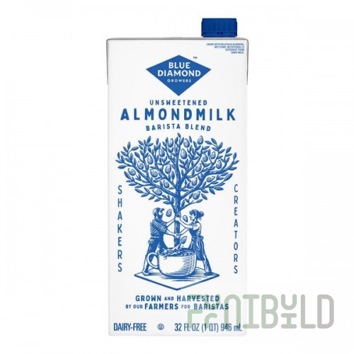 Almond Breeze Barista Collection Unsweetened Almond Milk 32 fl. oz. - 12/Case