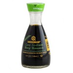 Kikkoman Traditionally Brewed Less Sodium Soy Sauce Bottle 5 fl. oz. - 12/Case Kikkoman Traditionally Brewed Less Sodium Soy Sauce Bottle 5 fl. oz. - 12/Case