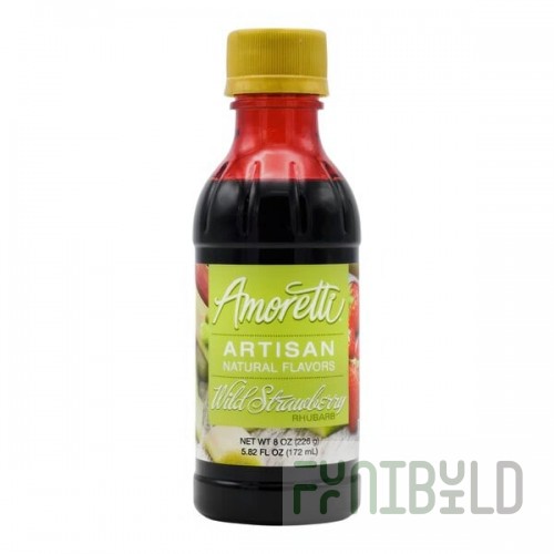 Amoretti Wild Strawberry Rhubarb Artisan Natural Flavor Paste 8 oz.