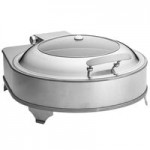 TableCraft CW40176 5 Qt. 2/3 Size Stainless Steel Quick View Induction / Traditional Chafer with Stand TableCraft CW40176 5 Qt. 2/3 Size Stainless Steel Quick View Induction / Traditional Chafer with Stand