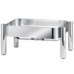 Eastern Tabletop Jazz Rock 8 Qt. Induction / Traditional Chafer with Stand and Glass Cover 3995GPL