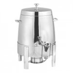 Eastern Tabletop Jazz Rock 8 Qt. Induction / Traditional Chafer with Stand and Glass Cover 3995GPL
