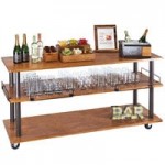 Cal-Mil 3907-84 Sierra Bronze Metal and Rustic Pine Full Size Chafer with Lid - 22 Cal-Mil 3907-84 Sierra Bronze Metal and Rustic Pine Full Size Chafer with Lid - 22