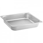 Acopa Manchester 6 Qt. 2/3 Size Stainless Steel Induction Chafer with Glass Top and Soft Close Lid