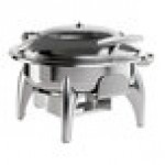 Acopa Manchester 6 Qt. 2/3 Size Stainless Steel Induction Chafer with Glass Top and Soft Close Lid