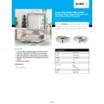 Acopa Manchester 6 Qt. 2/3 Size Stainless Steel Induction Chafer with Glass Top and Soft Close Lid