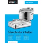 Acopa Manchester 6 Qt. 2/3 Size Stainless Steel Induction Chafer with Glass Top and Soft Close Lid