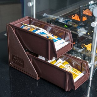 Vollrath 4841-01 Traex® Brown Self-Serve Condiment Bin Stand Set with 2-Tier Stand and 11 1/4 Vollrath 4841-01 Traex® Brown Self-Serve Condiment Bin Stand Set with 2-Tier Stand and 11 1/4