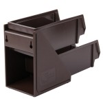 Vollrath 4841-01 Traex® Brown Self-Serve Condiment Bin Stand Set with 2-Tier Stand and 11 1/4