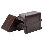 Vollrath 4841-01 Traex® Brown Self-Serve Condiment Bin Stand Set with 2-Tier Stand and 11 1/4