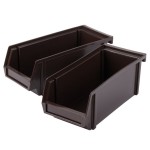 Vollrath 4841-01 Traex® Brown Self-Serve Condiment Bin Stand Set with 2-Tier Stand and 11 1/4