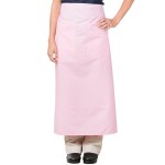 Intedge Pink Poly-Cotton Bistro Apron with 2 Pockets - 38 Intedge Pink Poly-Cotton Bistro Apron with 2 Pockets - 38