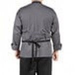 Uncommon Chef 3128 Grape Customizable Poly-Cotton Surge Bib Apron with Black Webbing and 3 Pockets - 34