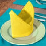 Intedge Yellow 65/35 Polycotton Blend Cloth Napkins, 20