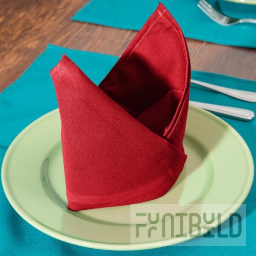 Intedge Red 65/35 Polycotton Blend Cloth Napkins, 18