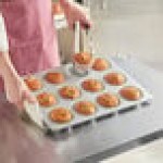 Baker's Lane 12 Cup 6.2 oz. Glazed Aluminized Steel Jumbo Muffin / Cupcake Pan - 18 Baker's Lane 12 Cup 6.2 oz. Glazed Aluminized Steel Jumbo Muffin / Cupcake Pan - 18