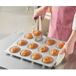Baker's Lane 12 Cup 6.2 oz. Glazed Aluminized Steel Jumbo Muffin / Cupcake Pan - 18 Baker's Lane 12 Cup 6.2 oz. Glazed Aluminized Steel Jumbo Muffin / Cupcake Pan - 18