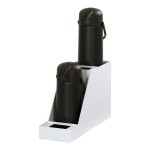 Cal-Mil Classic 2-Tier White Plastic Airpot Stand 360-2-15 Cal-Mil Classic 2-Tier White Plastic Airpot Stand 360-2-15