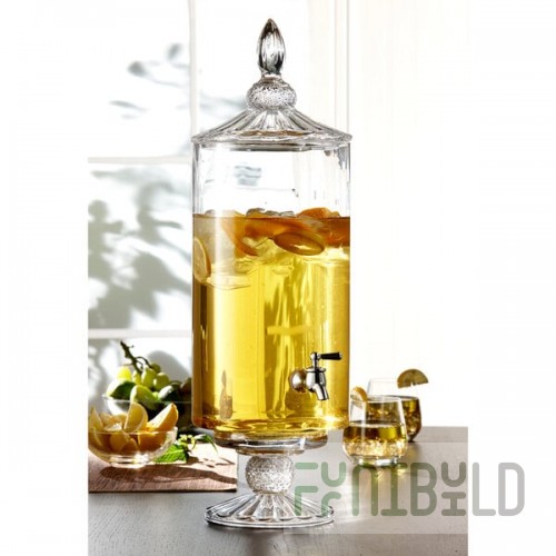 The Jay Companies 210142-GB 2 Gallon Westchester Optic Glass Beverage Dispenser