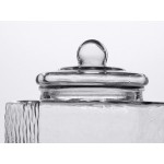 Acopa 5 Gallon Hammered Glass Beverage Dispenser with Metal Stand and Chalkboard Sign