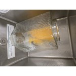 Acopa 5 Gallon Hammered Glass Beverage Dispenser with Metal Stand and Chalkboard Sign