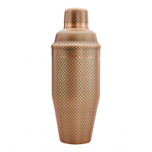 Barfly® 24 oz. Antique Copper Diamond Lattice 3-Piece Japanese Style Cobbler Cocktail Shaker M37205ACP