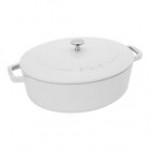 Staub 6.25 Qt. Black Enameled Cast Iron Oval Dutch Oven 1027848 Staub 6.25 Qt. Black Enameled Cast Iron Oval Dutch Oven 1027848