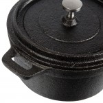 Valor 16 oz. Pre-Seasoned Mini Cast Iron Pot with Cover Valor 16 oz. Pre-Seasoned Mini Cast Iron Pot with Cover