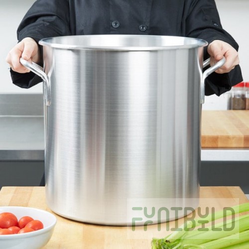 Vollrath 4310 Wear-Ever 40 Qt. Classic Aluminum Rolled Edge Stock Pot