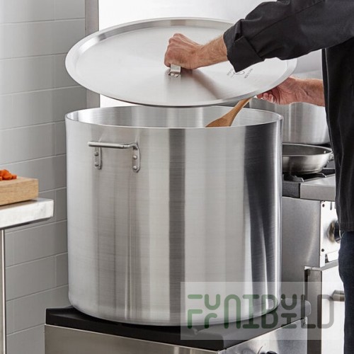 Choice 120 Qt. Heavy Weight Aluminum Stock Pot with Cover