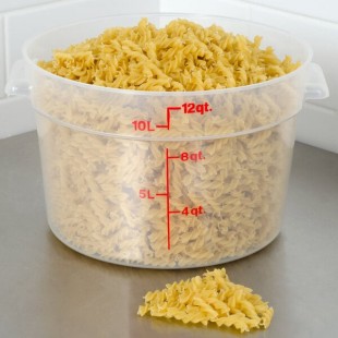Cambro 12 Qt. Translucent Round Polypropylene Food Storage Container Cambro 12 Qt. Translucent Round Polypropylene Food Storage Container
