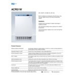 Summit Appliance ACR51W EQTemp ACR Series 3.88 Cu. Ft. White / Blue Built-In Undercounter Reach-In Medical Refrigerator - 115V