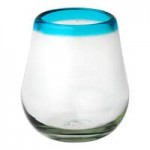 10 Strawberry Street Aqua Rim 16 oz. Hurricane Glass - 6/Case 10 Strawberry Street Aqua Rim 16 oz. Hurricane Glass - 6/Case