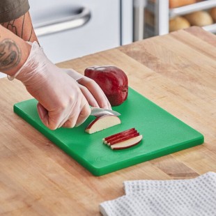 Choice 12'' x 9'' x 1/2'' Green Polyethylene Cutting Board Choice 12'' x 9'' x 1/2'' Green Polyethylene Cutting Board