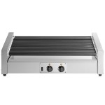 Avantco RG1850T 50 Slanted Hot Dog Roller Grill with 11 Non-Stick Rollers - 120V, 1460W
