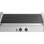 Avantco RG1850T 50 Slanted Hot Dog Roller Grill with 11 Non-Stick Rollers - 120V, 1460W