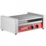 Avantco RG1850T 50 Slanted Hot Dog Roller Grill with 11 Non-Stick Rollers - 120V, 1460W