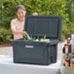 CaterGator CG45CHR Charcoal 45 Qt. Rotomolded Outdoor Cooler / Ice Chest
