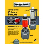 Hamilton Beach HBF510S EXPEDITOR510 2.4 hp Culinary Blender with Variable Speed Dial and 64 oz. Stainless Steel Jar - 120V