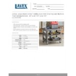 Lavex Large Black 3-Shelf Utility Cart with Flat Top and Built-In Tool Compartment - 44 Lavex Large Black 3-Shelf Utility Cart with Flat Top and Built-In Tool Compartment - 44