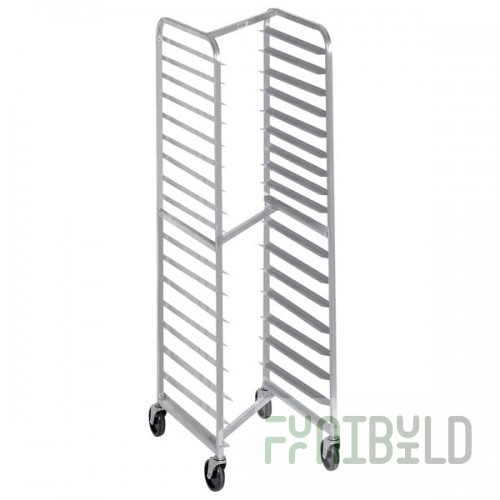 Channel 406SN 18 Pan End Load Stainless Steel Nesting Bun / Sheet Pan Rack - Assembled