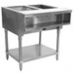 Advance Tabco WB-2G Natural Gas Two Pan Wetbath Powered Hot Food Table with Undershelf - Open Well Advance Tabco WB-2G Natural Gas Two Pan Wetbath Powered Hot Food Table with Undershelf - Open Well
